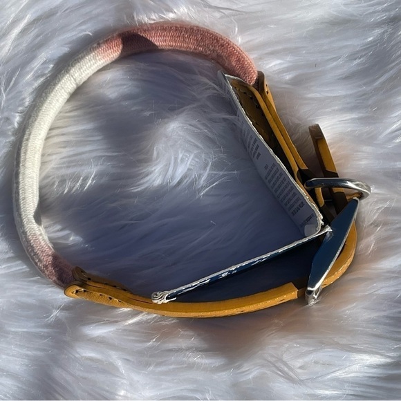 NWT Youly Faux Leather & Rope Tie Dye Dog Collar Size Medium 15โ-18โ - Picture 5 of 12